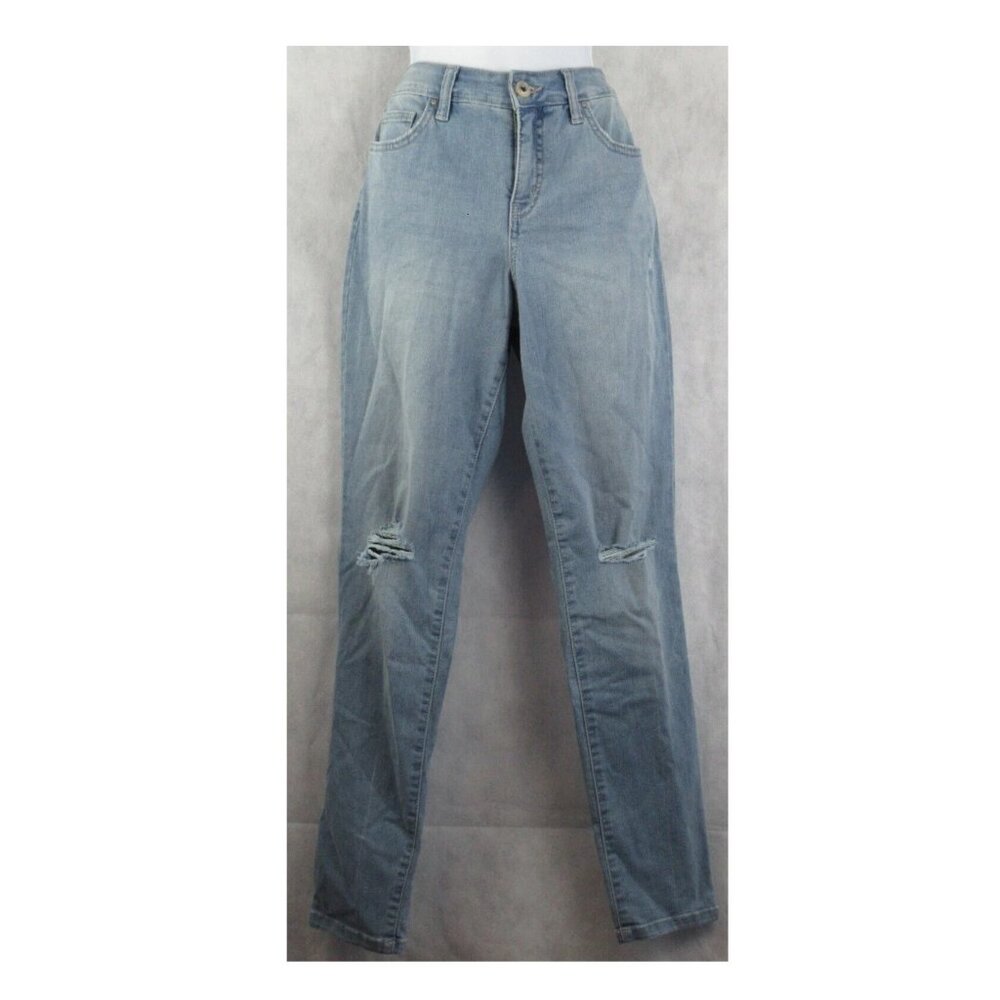 Style & Co Women's Curvy-Fit Mid-Rise Skinny Jeans, Nashville Blue, Size 6